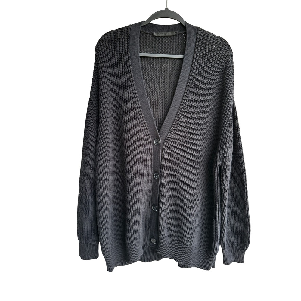 Jenni Kayne Cocoon Cardigan Organic Cotton Sweater Medium Oversized Minimalist